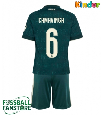 Real Madrid Eduardo Camavinga #6 Replik Auswärtstrikot Kinder 2026-27 Kurzarm (+ Kurze Hosen)